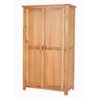 Cherbourg Rustic Oak Double Wardrobe