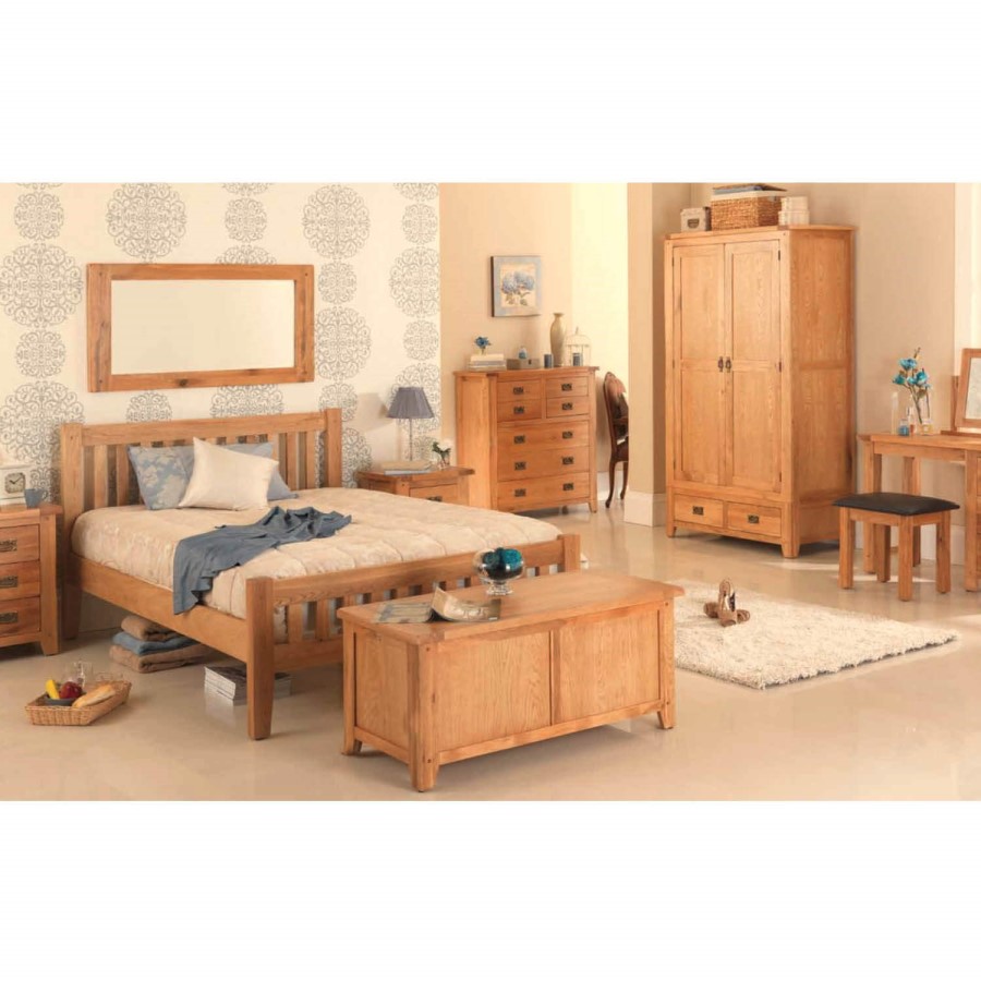 Heritage Furniture Cherbourg Rustic Oak King Size Bed Frame