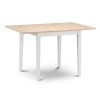 GRADE A2 - Julian Bowen Rufford Extendable Farmhouse Dining Table - Ivory with Wood Top