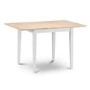 GRADE A1 - Julian Bowen Rufford Extendable Farmhouse Dining Table - Ivory with Wood Top