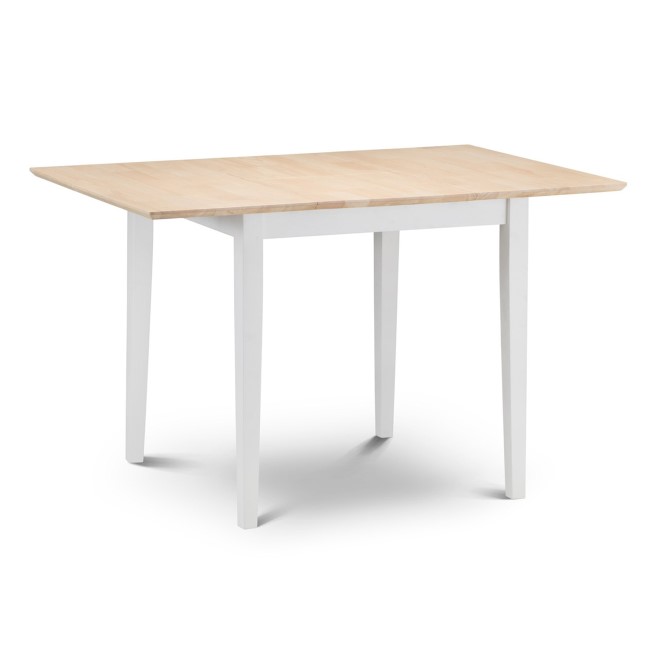 GRADE A2 - Julian Bowen Rufford Extendable Farmhouse Dining Table - Ivory with Wood Top