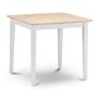 GRADE A1 - Julian Bowen Rufford Extendable Farmhouse Dining Table - Ivory with Wood Top