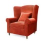 GRADE A1 - Burnt Orange Velvet Wingback Chair - Rupert