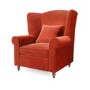 GRADE A2 - Burnt Orange Velvet High Back Armchair - Rupert
