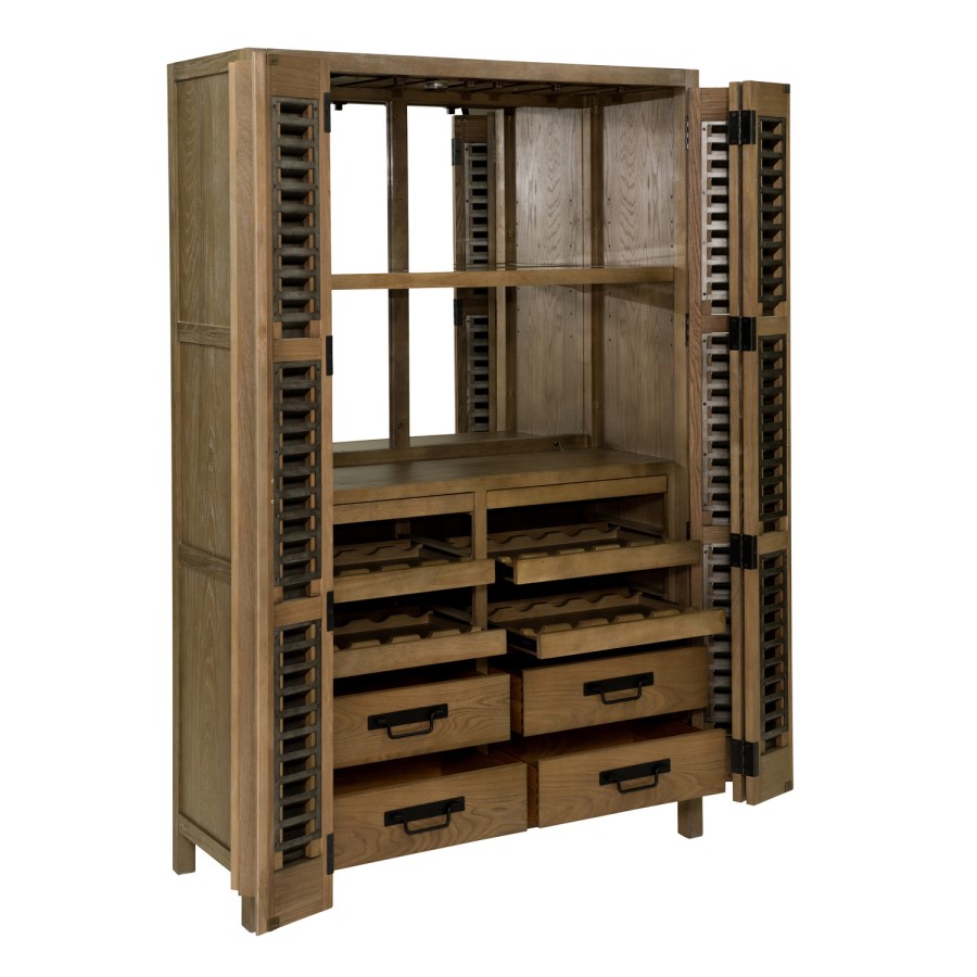 Willis and Gambier Revival Camden Solid Oak Libations Locker/Drinks Display Cabinet