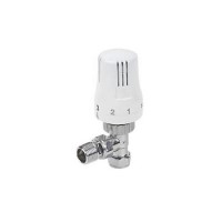 Angle TRV Economy Radiator Valve - White Head