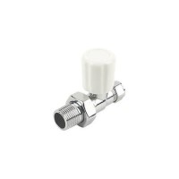 Straight radiator valve - White Head