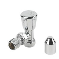 Angle radiator valve - Chromed Head