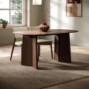 RVV001 Rectangular Walnut Dining Table - Seats 4 - 6 - Rivo