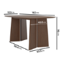 Rectangular Walnut Dining Table - Seats 4 - 6 - Rivo