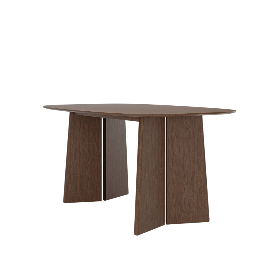 Rectangular Walnut Dining Table - Seats 4 - 6 - Rivo