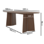 Large Rectangular Walnut Dining Table - Seats 6 - 8 - Rivo