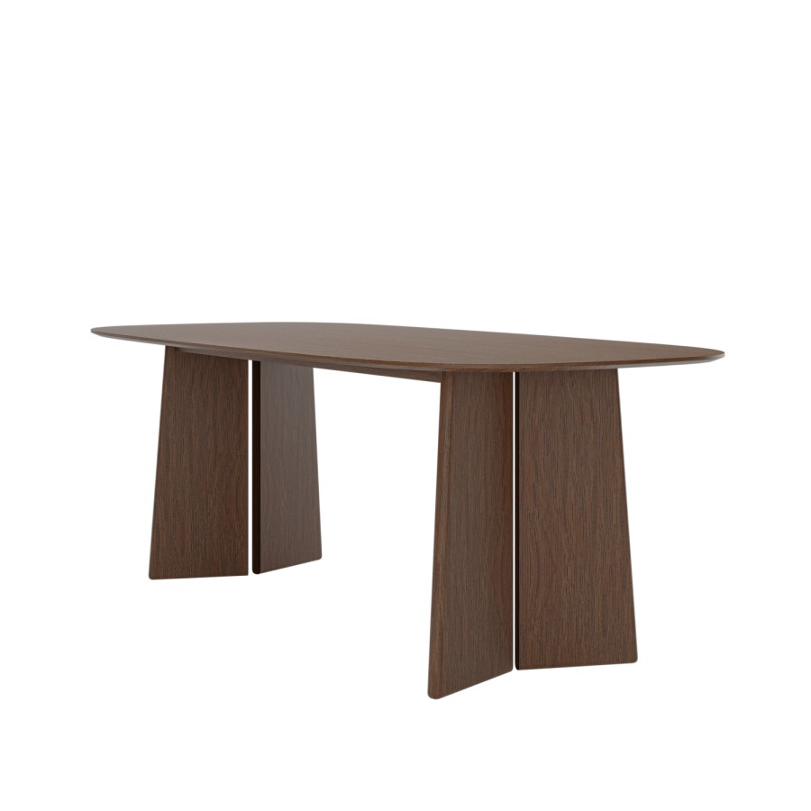 Large Rectangular Walnut Dining Table - Seats 6 - 8 - Rivo