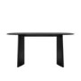 Rectangular Black Wooden Dining Table - Seats 4 - 6 - Rivo