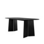 Large Rectangular Black Wooden Dining Table - Seats 6 - 8 - Rivo
