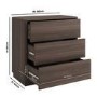 Modern Walnut 3 Drawer Chest of Drawers - Rowan