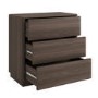 Modern Walnut 3 Drawer Chest of Drawers - Rowan
