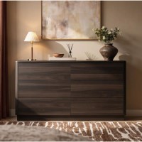 Modern Walnut 6 Drawer Chest of Drawers - Rowan
