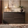 Modern Walnut 6 Drawer Chest of Drawers - Rowan