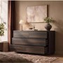 Modern Walnut 6 Drawer Chest of Drawers - Rowan