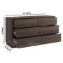 Modern Walnut 6 Drawer Chest of Drawers - Rowan
