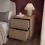 Rowan 2 Drawer Bedside in Oak Effect 