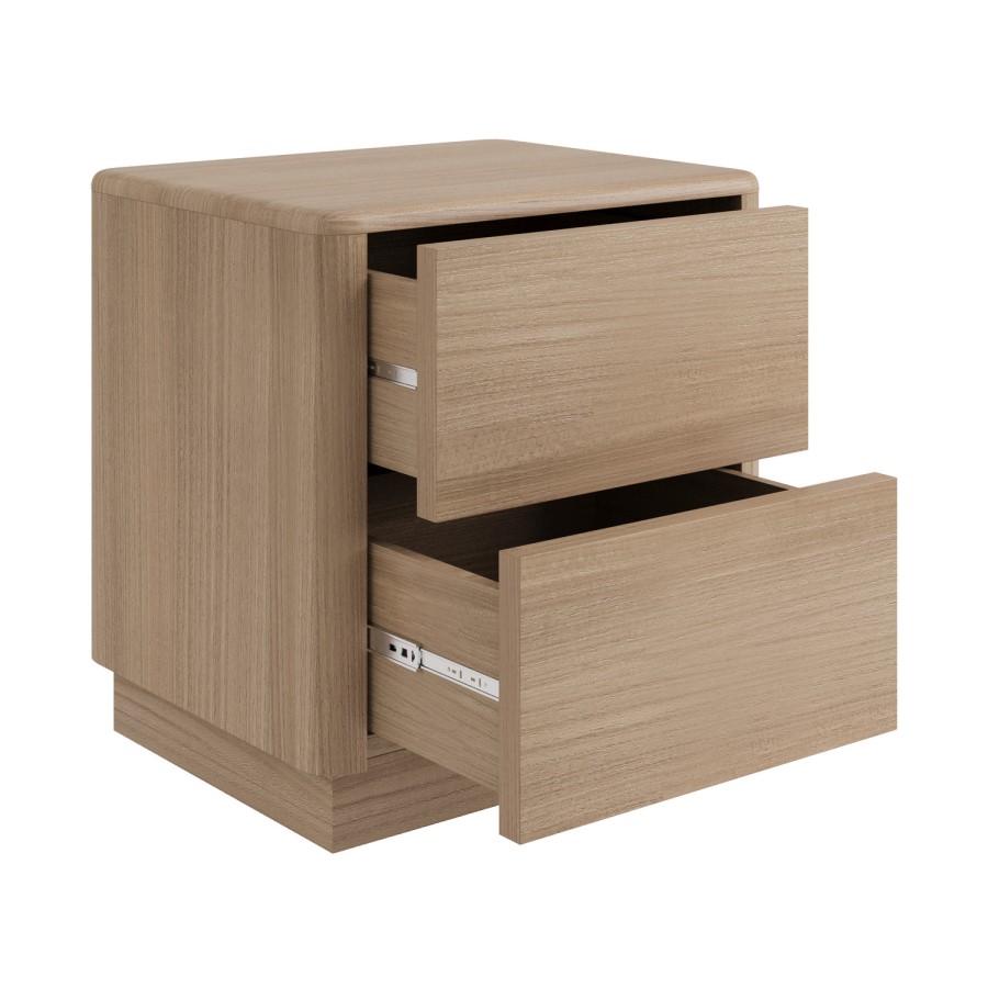 Rowan 2 Drawer Bedside in Oak Effect 
