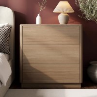 Modern Oak 3 Drawer Chest of Drawers - Rowan