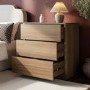 Modern Oak 3 Drawer Chest of Drawers - Rowan