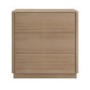 Modern Oak 3 Drawer Chest of Drawers - Rowan