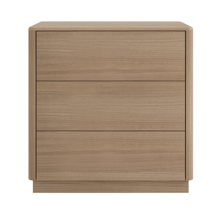 Modern Oak 3 Drawer Chest of Drawers - Rowan