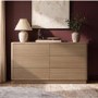 Modern Oak 6 Drawer Chest of Drawers - Rowan