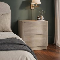 Rowan 2 Drawer Bedside in Light Oak Effect 