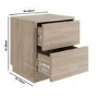 Rowan 2 Drawer Bedside in Light Oak Effect 