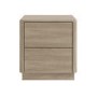Rowan 2 Drawer Bedside in Light Oak Effect 