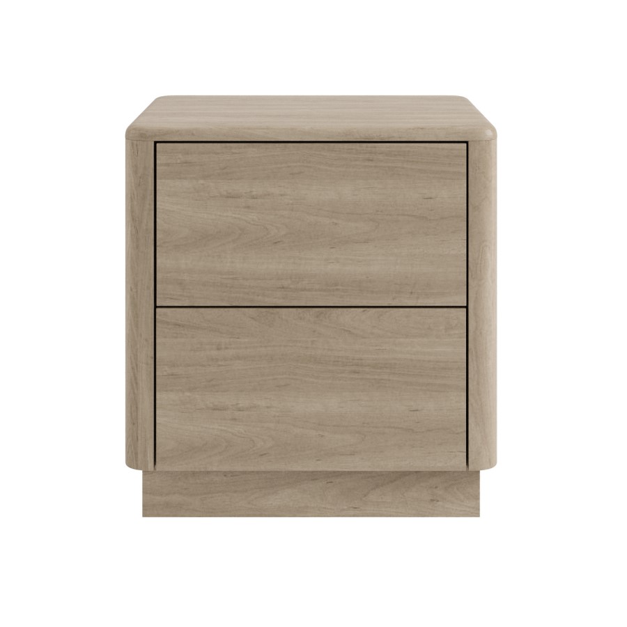 Rowan 2 Drawer Bedside in Light Oak Effect 