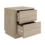Rowan 2 Drawer Bedside in Light Oak Effect 