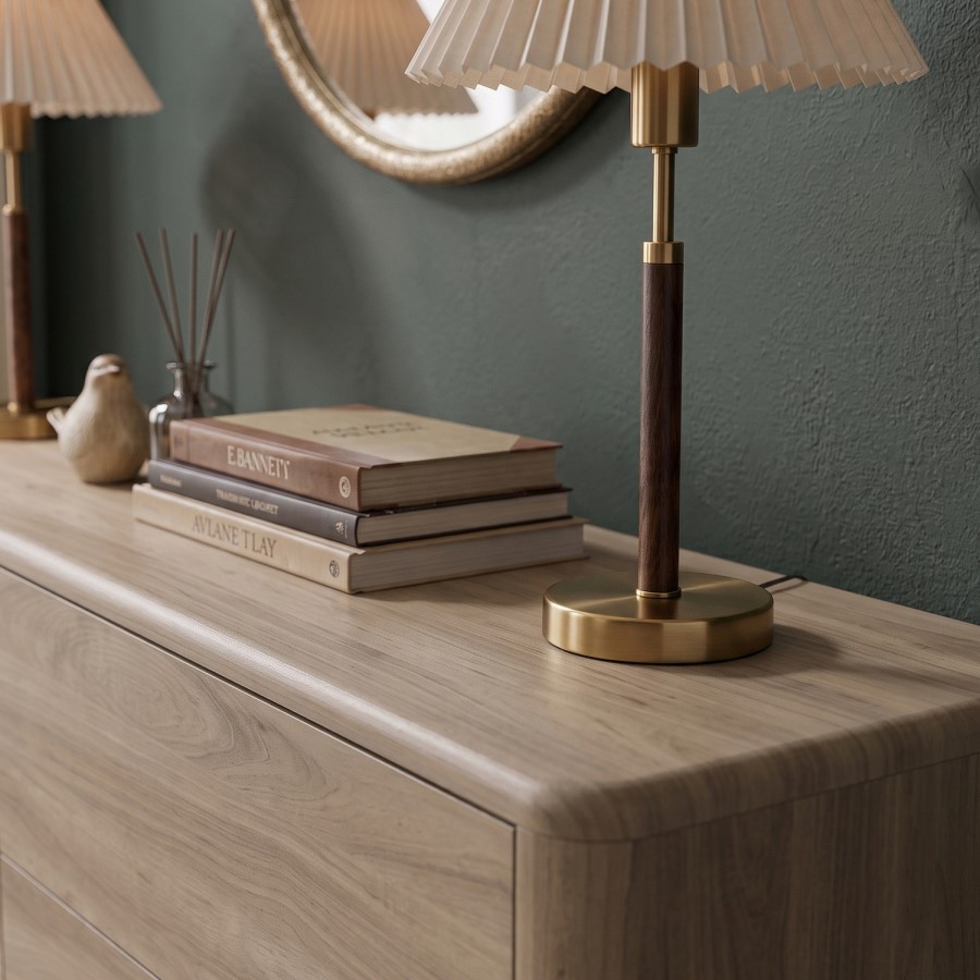 Modern Light Oak 6 Drawer Chest of Drawers - Rowan