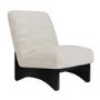 Beige Jacquard Patterned Fabric Accent Chair - Raya