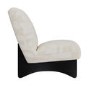 Beige Jacquard Patterned Fabric Accent Chair - Raya