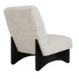 Beige Jacquard Patterned Fabric Accent Chair - Raya