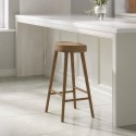 RYN001 Solid Weathered Oak Kitchen Counter Stool - 70cm - Rayne