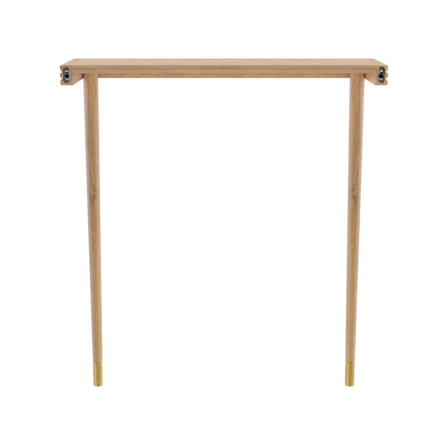 Extra Small & Narrow Solid Weathered Oak Console Table - 80cm - Rayne