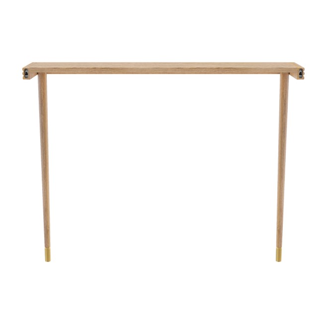 Small & Narrow Weathered Oak Console Table - 115cm - Rayne