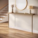 RYN005 Large & Narrow Solid Weathered Oak Console Table - 150cm - Rayne