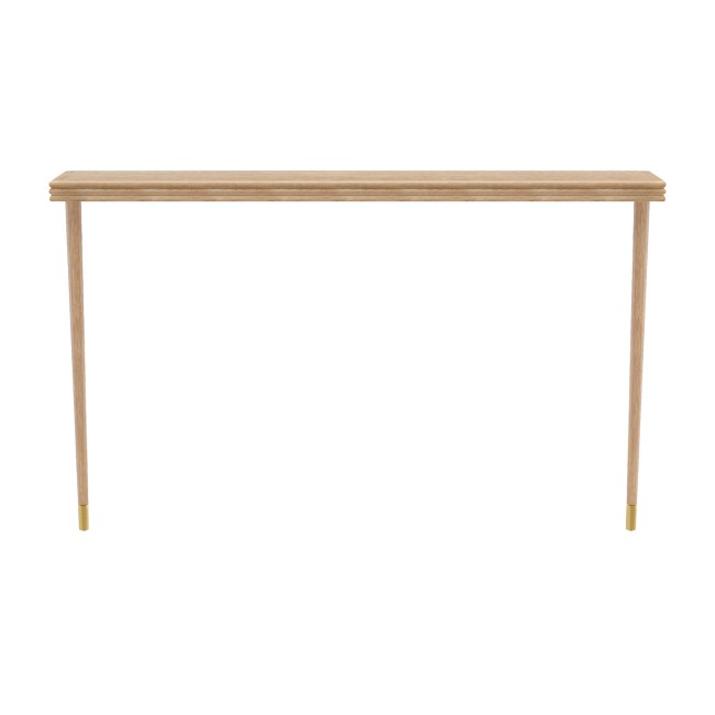 Large & Narrow Weathered Oak Console Table - 150cm - Rayne