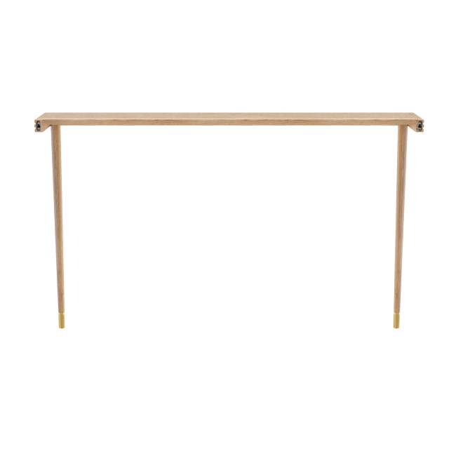 Large & Narrow Weathered Oak Console Table - 150cm - Rayne