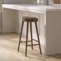 RYN006 Walnut Solid Oak Kitchen Counter Stool - 70cm - Rayne