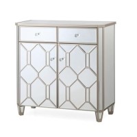 Rosa Mirrored Sideboard with 2 Doors & 2 Drawers - Vida living