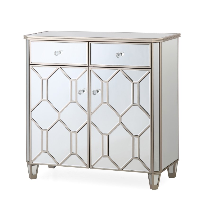 Rosa Mirrored Sideboard with 2 Doors & 2 Drawers - Vida living
